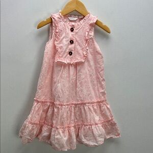 Janie And Jack Pink Floral Ruffled Tiered Dress Toddler Girls 18 24 Months